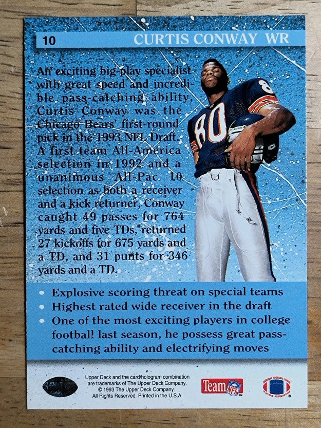 1993 Upper Deck #10 Curtis Conway RC