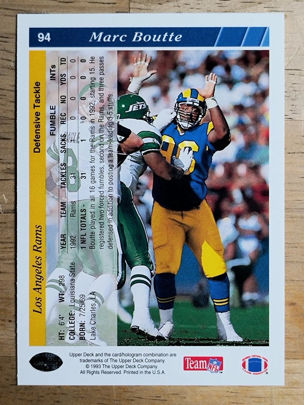 1993 Upper Deck #94 Marc Boutte