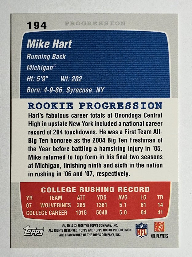 2008 Topps Rookie Progression #194 Mike Hart RC