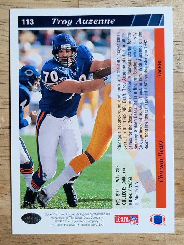 1993 Upper Deck #113 Troy Auzenne