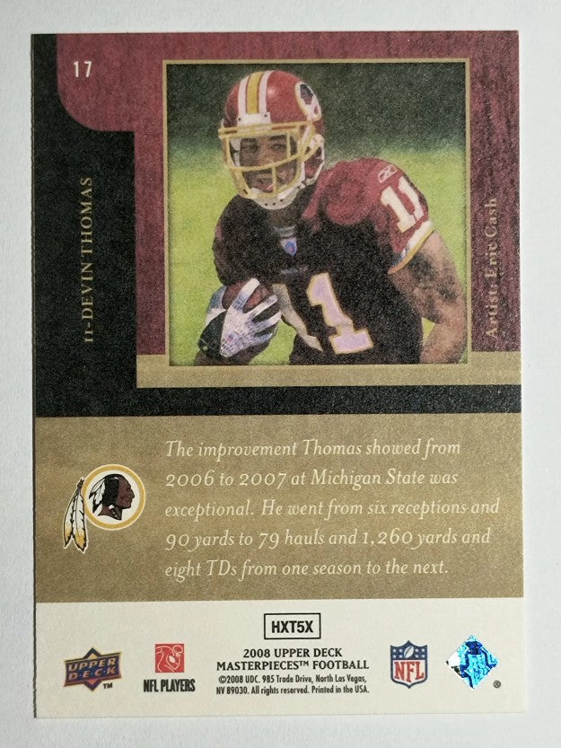 2008 UD Masterpieces #17 Devin Thomas RC