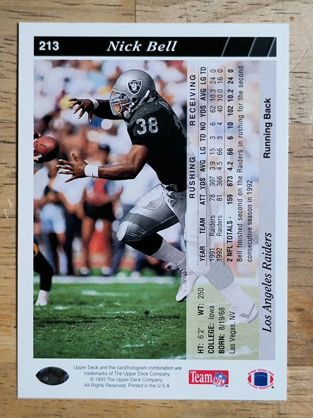 1993 Upper Deck #213 Nick Bell