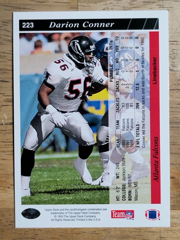 1993 Upper Deck #223 Darion Conner