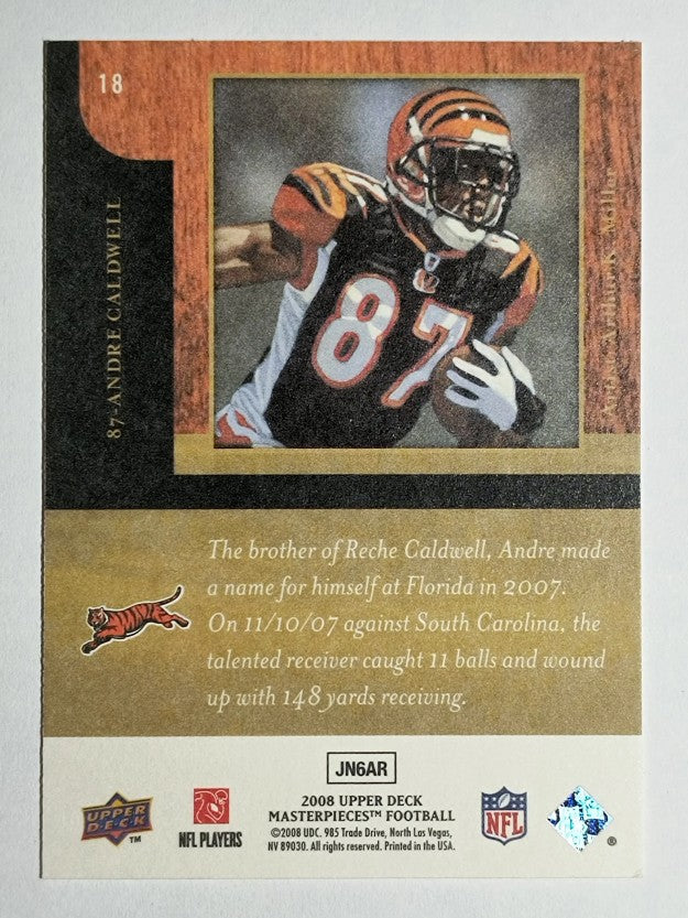 2008 UD Masterpieces #18 Andre Caldwell RC
