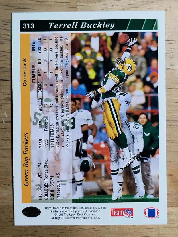 1993 Upper Deck #313 Terrell Buckley