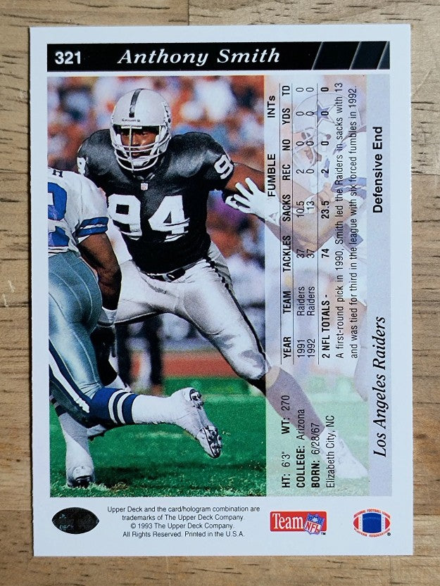 1993 Upper Deck #321 Anthony Smith