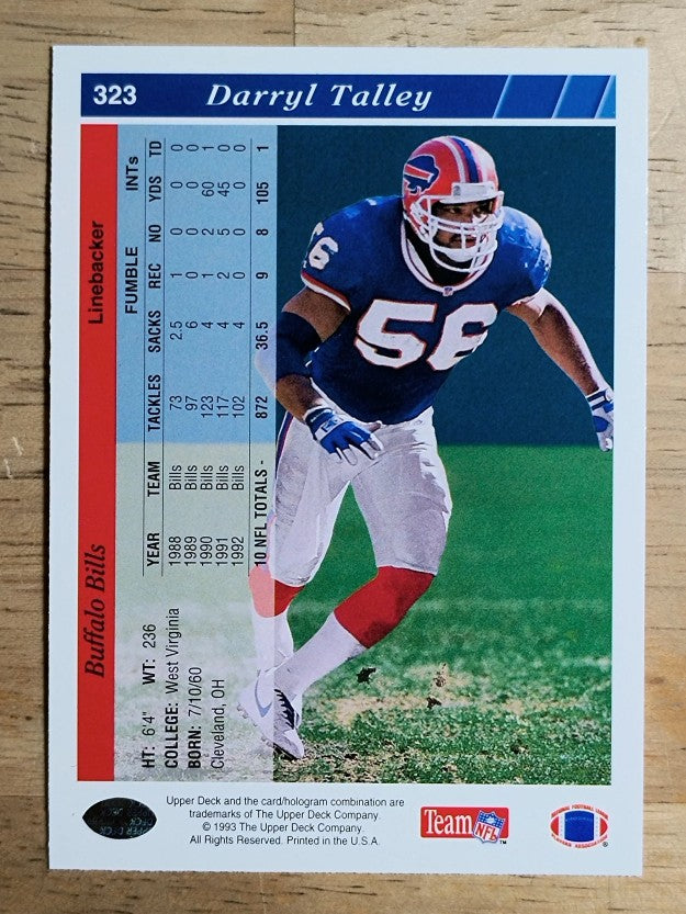 1993 Upper Deck #323 Darryl Talley