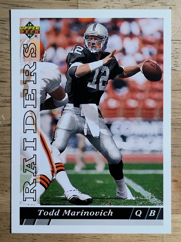 1993 Upper Deck #365 Todd Marinovich