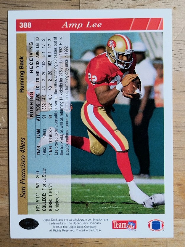 1993 Upper Deck #388 Amp Lee