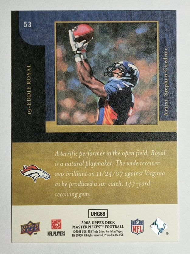 2008 UD Masterpieces #53 Eddie Royal RC