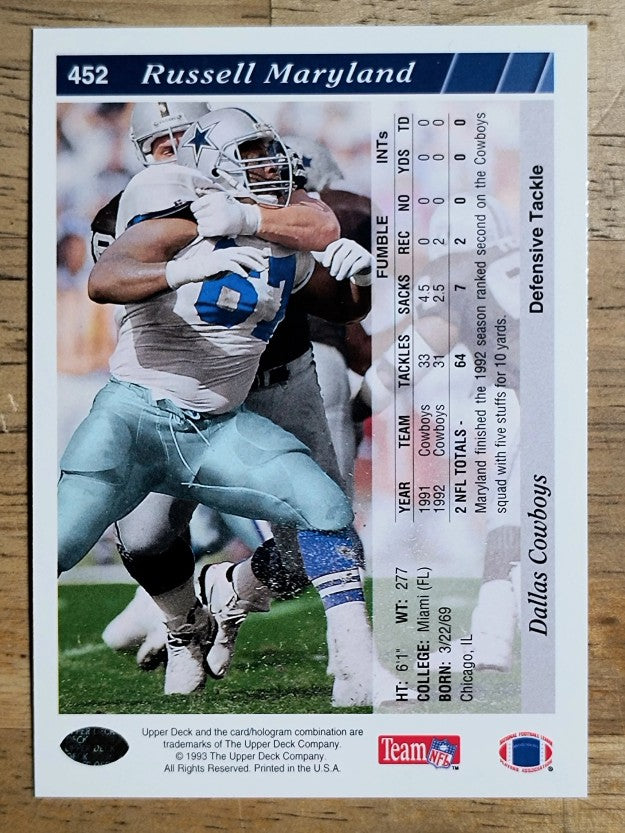 1993 Upper Deck #452 Russell Maryland