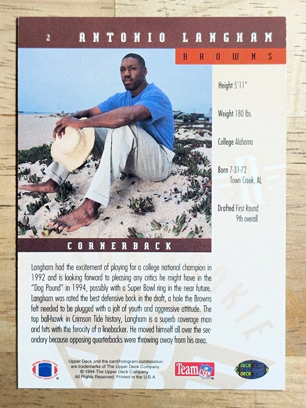 1994 Upper Deck #2 Antonio Langham RC
