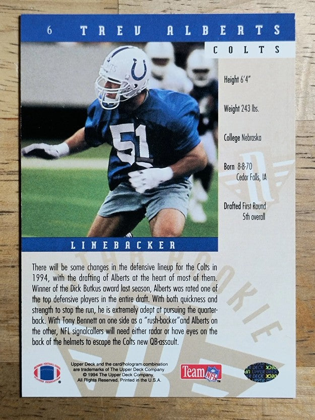 1994 Upper Deck #6 Trev Alberts RC