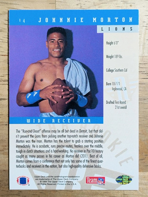 1994 Upper Deck #14 Johnnie Morton RC