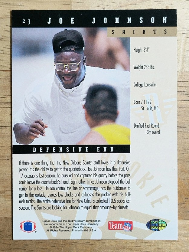 1994 Upper Deck #23 Joe Johnson RC