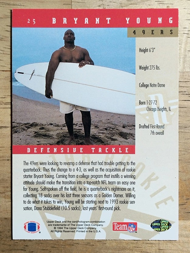 1994 Upper Deck #25 Bryant Young RC
