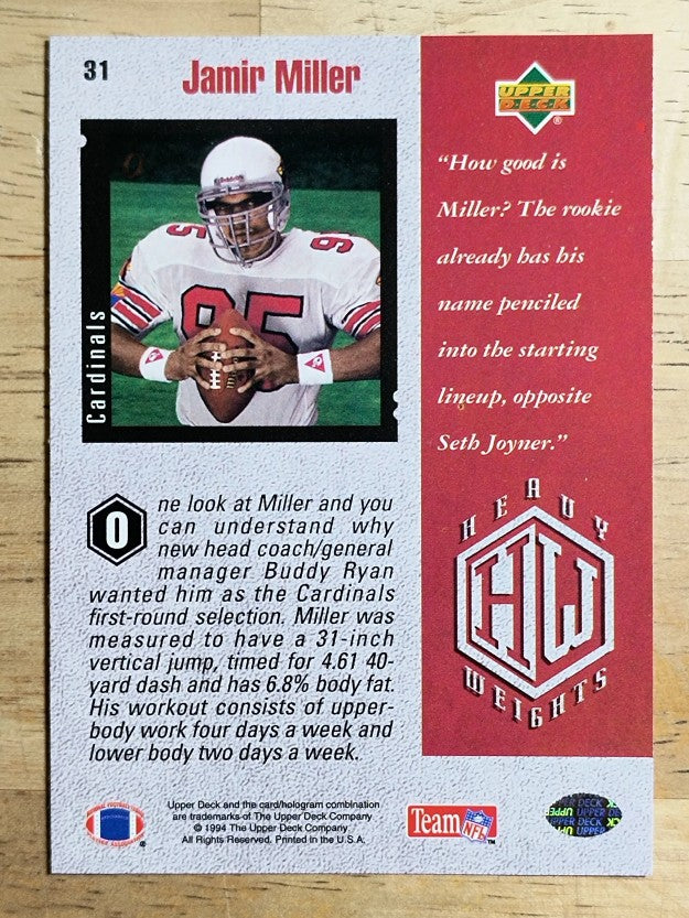 1994 Upper Deck #31 Jamir Miller HW