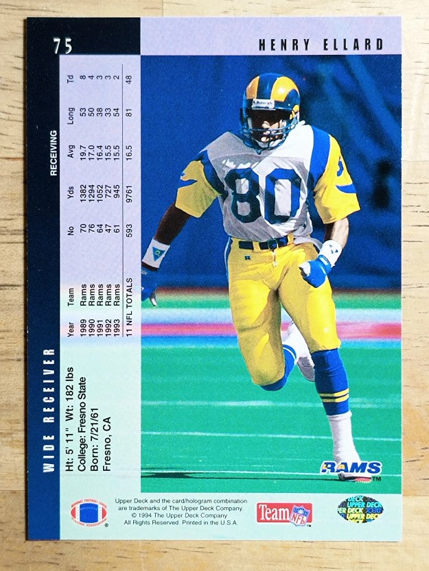 1994 Upper Deck #75 Henry Ellard