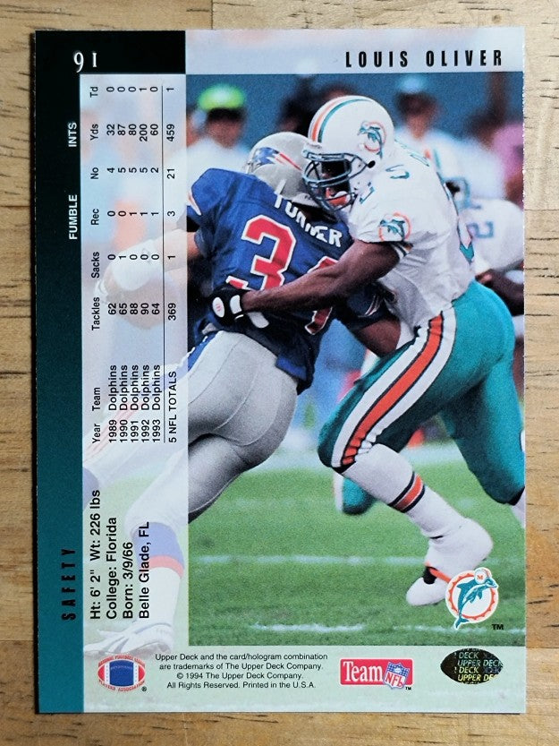1994 Upper Deck #91 Louis Oliver