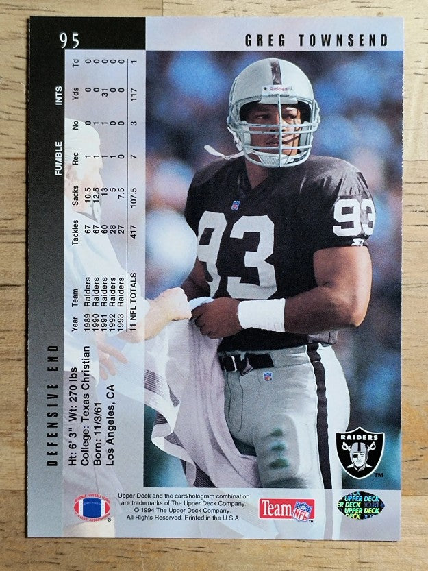 1994 Upper Deck #95 Greg Townsend