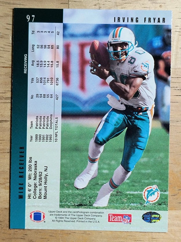 1994 Upper Deck #97 Irving Fryar