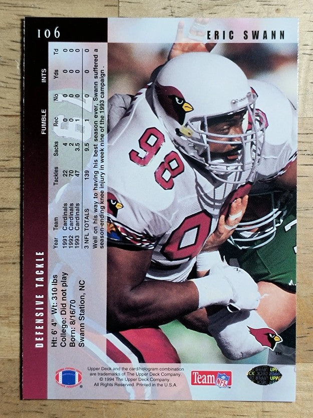 1994 Upper Deck #106 Eric Swann