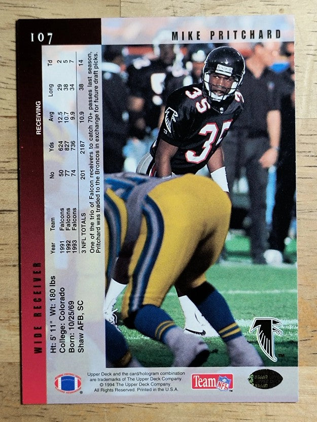1994 Upper Deck #107 Mike Pritchard