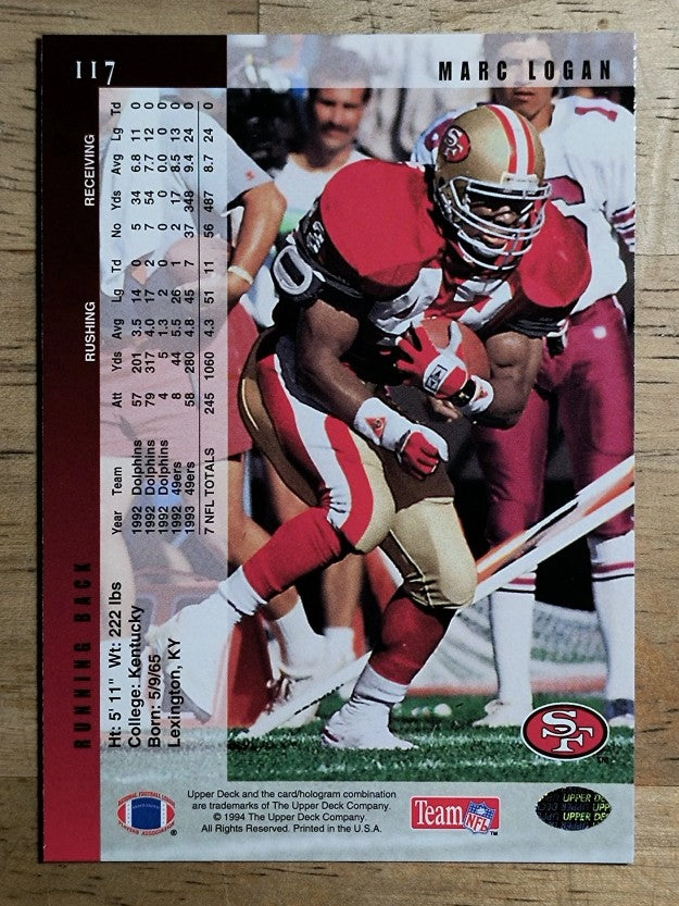 1994 Upper Deck #117 Marc Logan