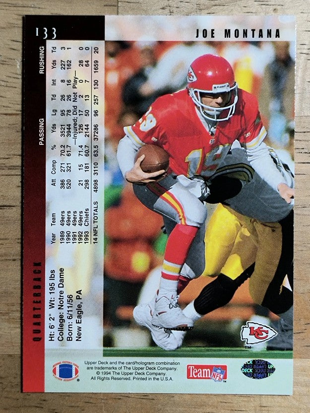 1994 Upper Deck #133 Joe Montana