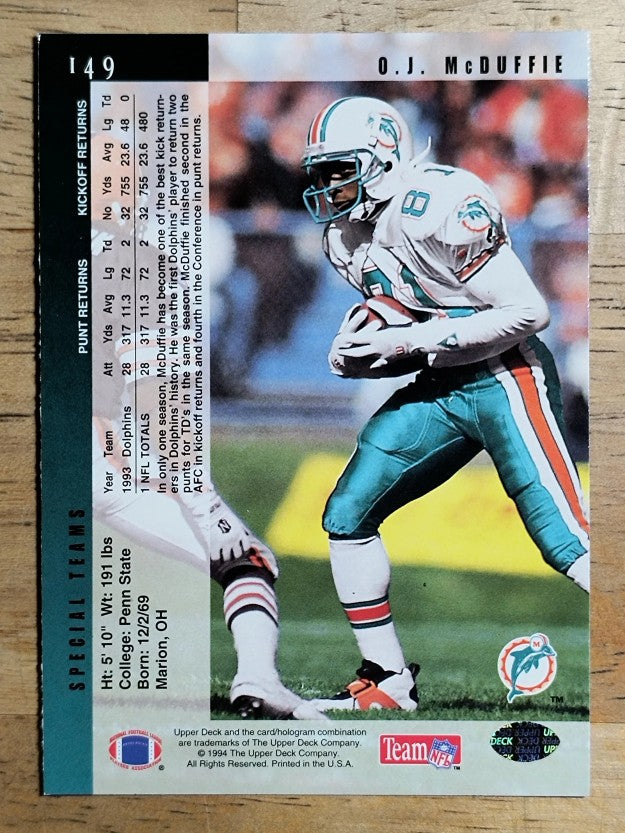 1994 Upper Deck #149 O.J.McDuffie