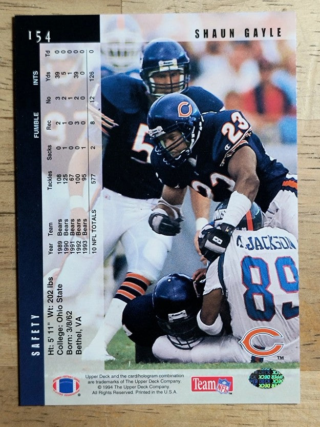 1994 Upper Deck #154 Shaun Gayle