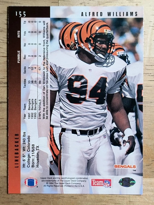 1994 Upper Deck #155 Alfred Williams