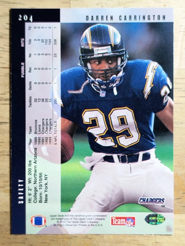 1994 Upper Deck #204 Darren Carrington
