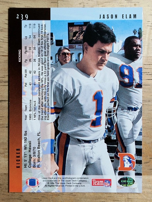 1994 Upper Deck #239 Jason Elam