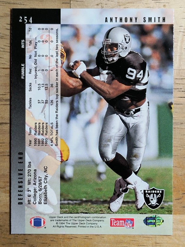 1994 Upper Deck #254 Anthony Smith