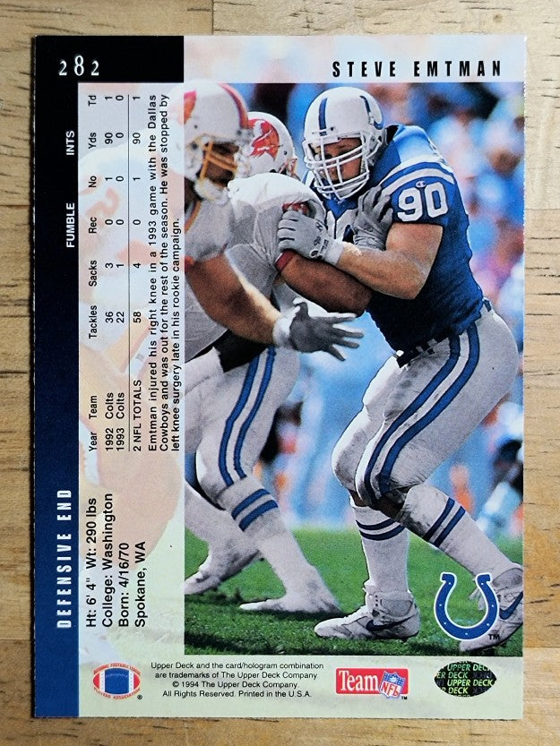 1994 Upper Deck #282 Steve Emtman