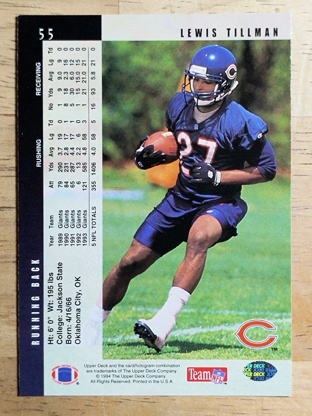 1994 Upper Deck Electric Silver #55 Lewis Tillman