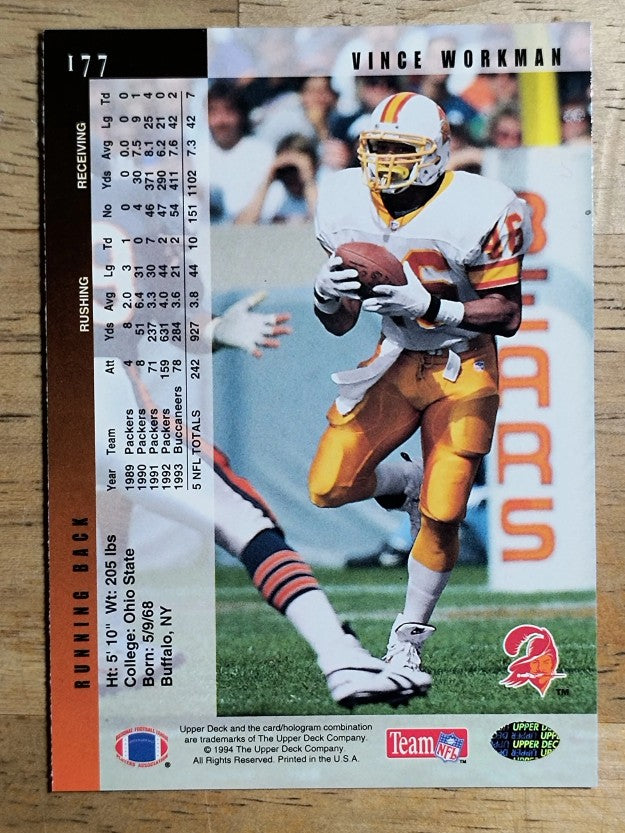 1994 Upper Deck Electric Silver #177 Vince Workman