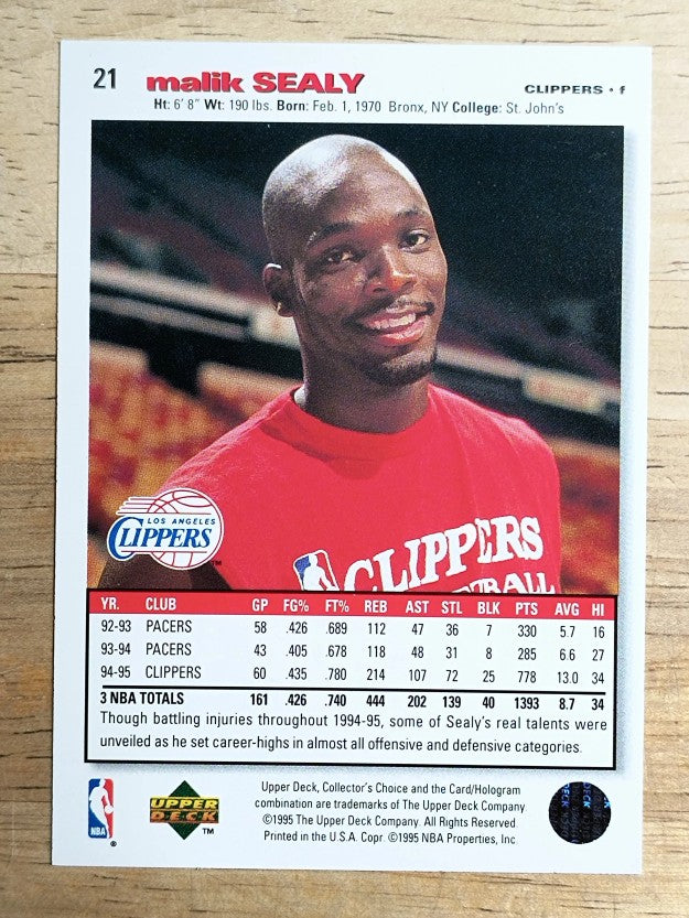 1995-96 Collector's Choice #21 Malik Sealy