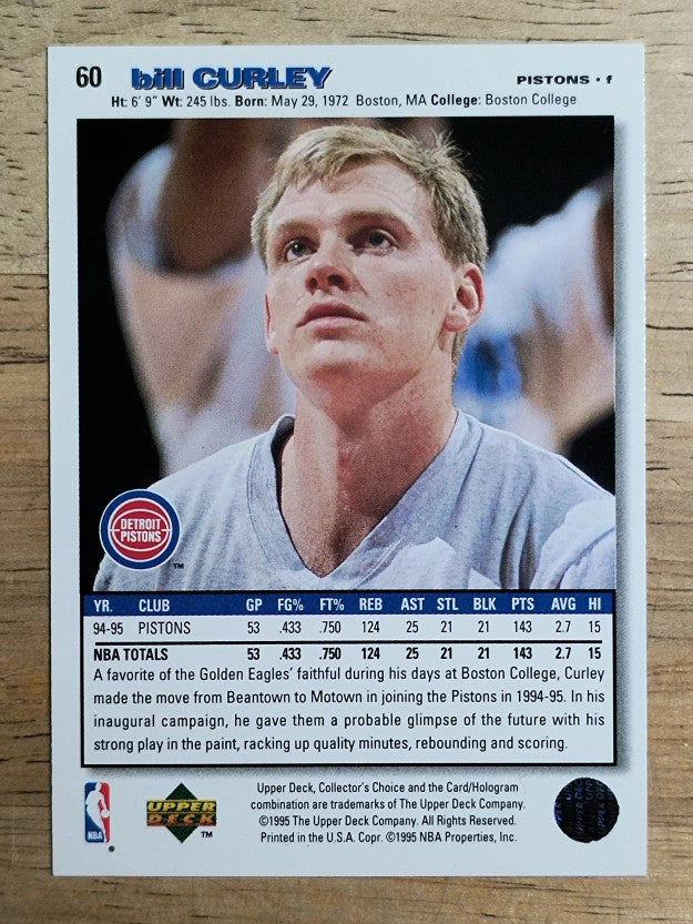 1995-96 Collector's Choice #60 Bill Curley