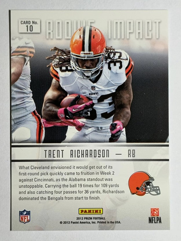 2012 Panini Prizm Rookie Impact #10 Trent Richardson