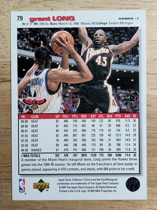 1995-96 Collector's Choice #79 Grant Long