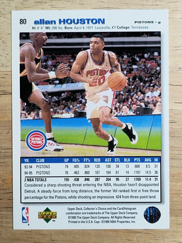 1995-96 Collector's Choice #80 Allan Houston