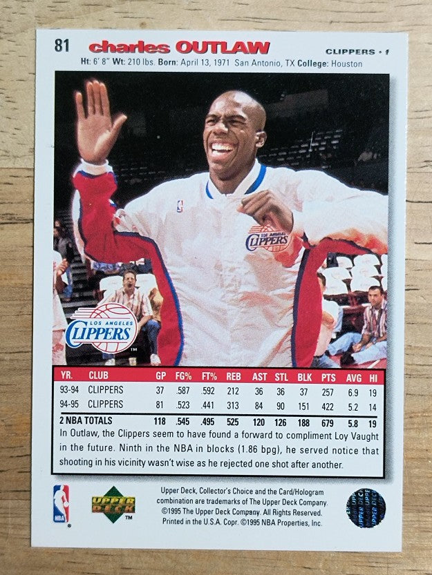 1995-96 Collector's Choice #81 Bo Outlaw