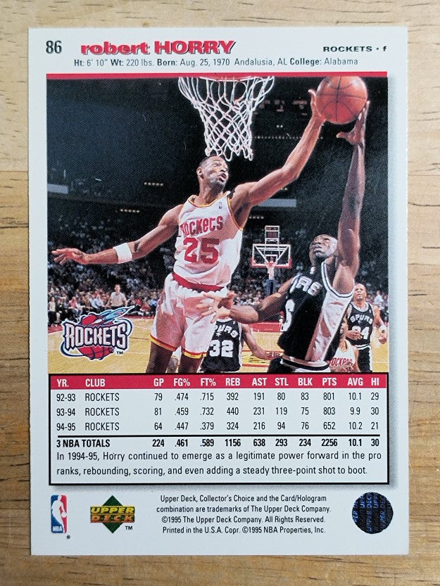 1995-96 Collector's Choice #86 Robert Horry