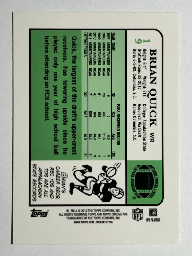 2012 Topps Chrome 1984 #19 Brian Quick