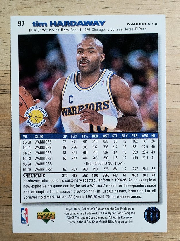 1995-96 Collector's Choice #97 Tim Hardaway