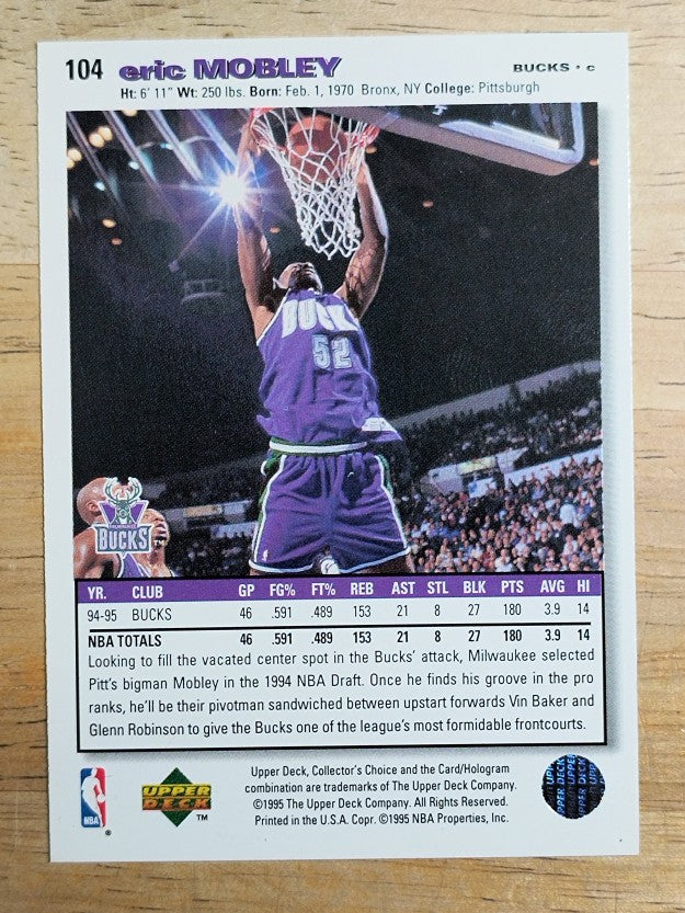 1995-96 Collector's Choice #104 Eric Mobley