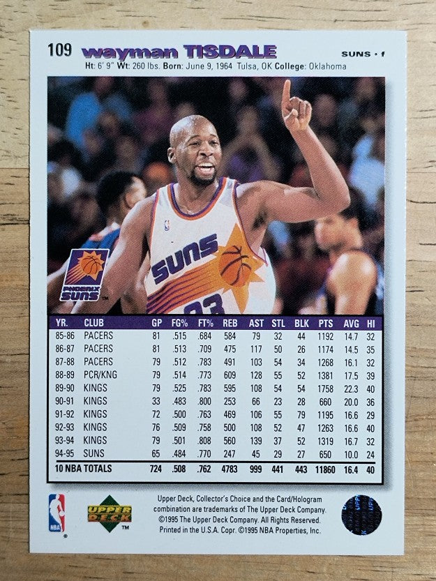 1995-96 Collector's Choice #109 Wayman Tisdale