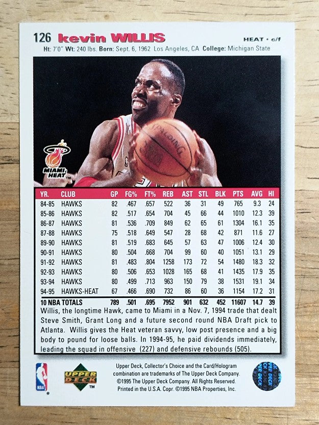 1995-96 Collector's Choice #126 Kevin Willis